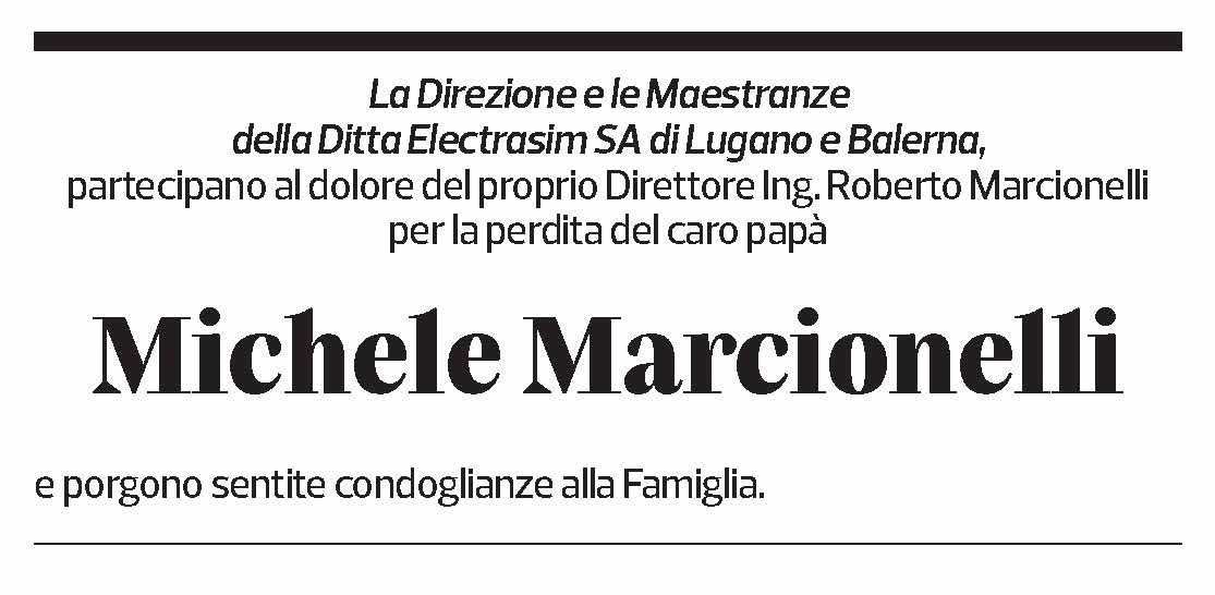 Annuncio funebre Michele Marcionelli
