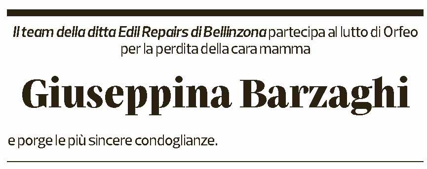 Annuncio funebre Giuseppina Barzaghi