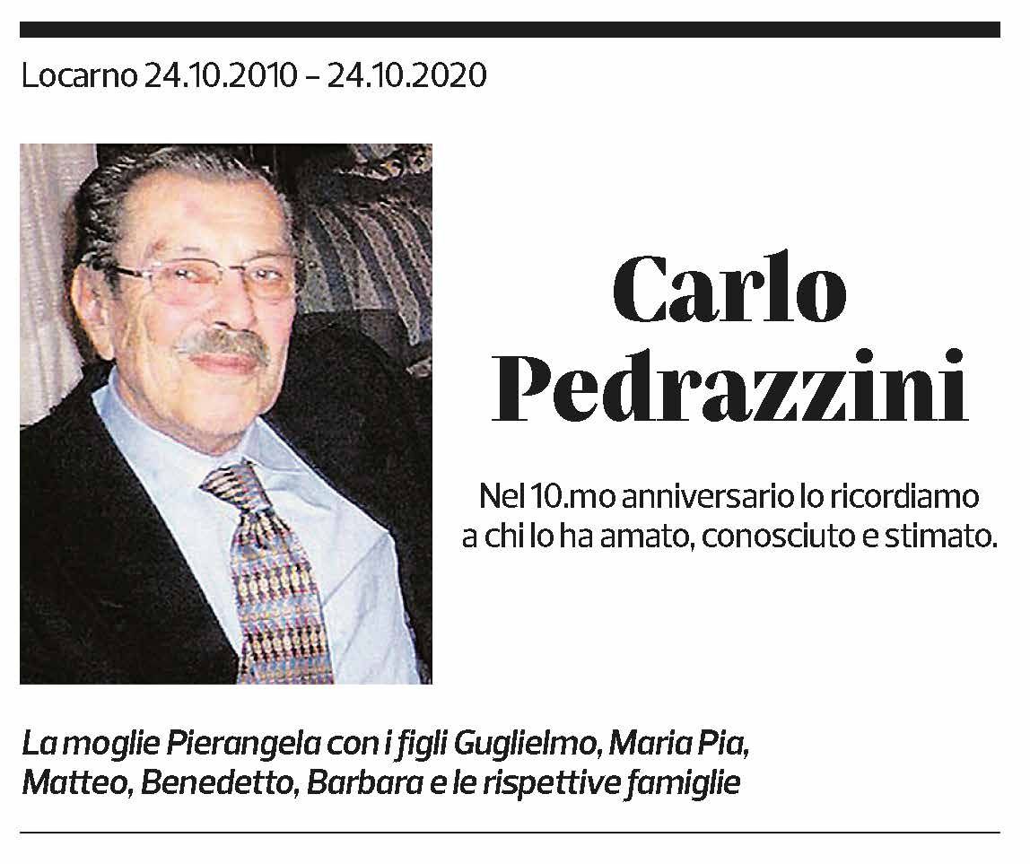 Annuncio funebre Carlo Pedrazzini