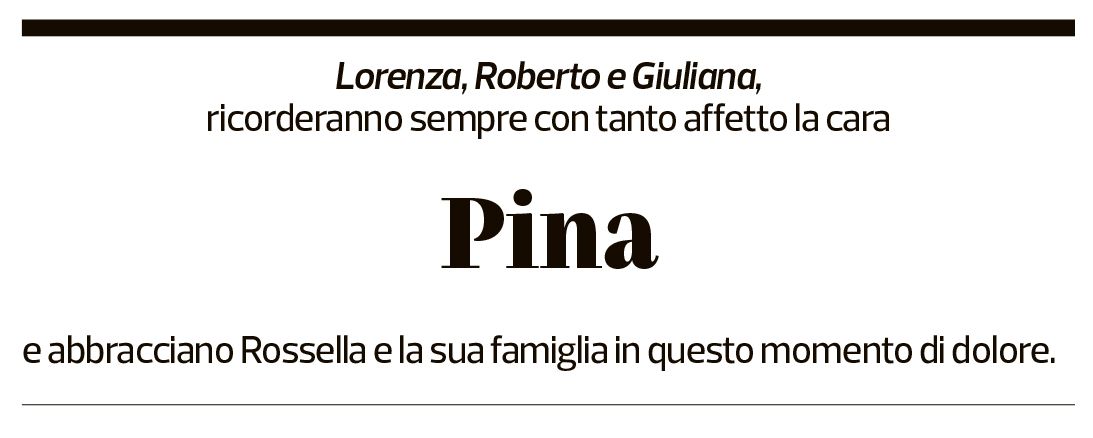 Annuncio funebre Pina Wichser