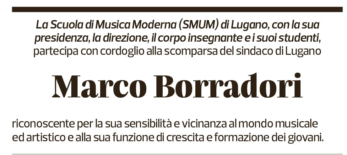 Annuncio funebre Marco Borradori