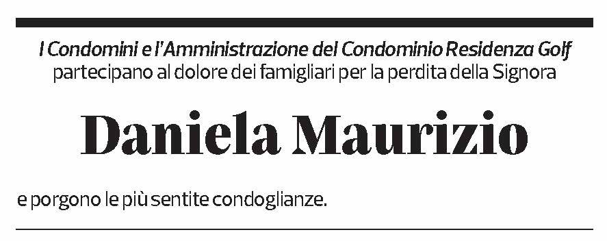 Annuncio funebre Daniela Maurizio