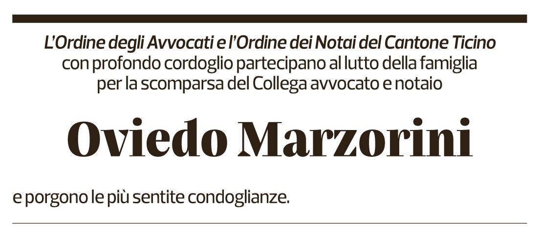 Annuncio funebre Oviedo Marzorini