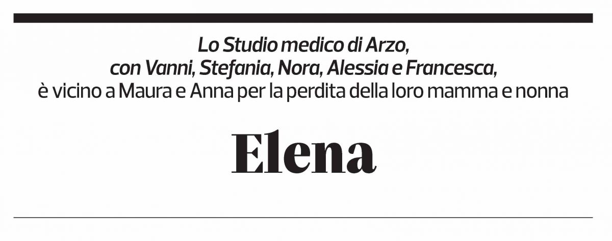 Annuncio funebre Elena Grassi