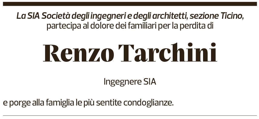 Annuncio funebre Renzo Tarchini