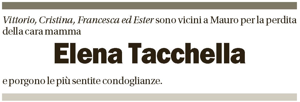 Annuncio funebre Elena Tacchella