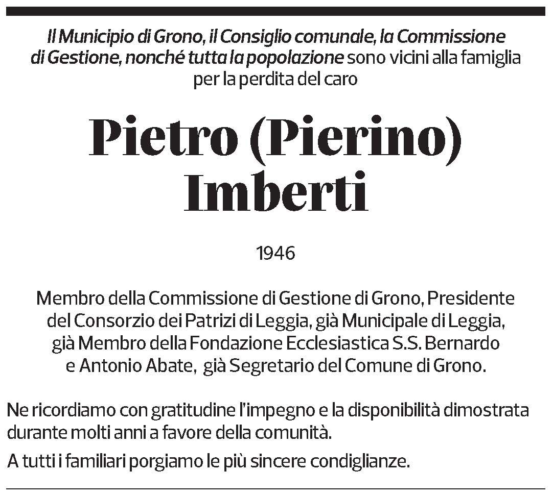 Annuncio funebre Pietro Imberti