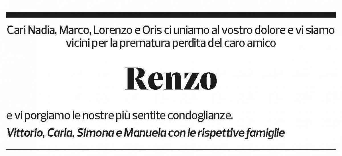 Annuncio funebre Renzo Quattropani