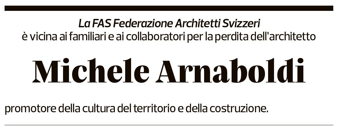 Annuncio funebre Michele Arnaboldi