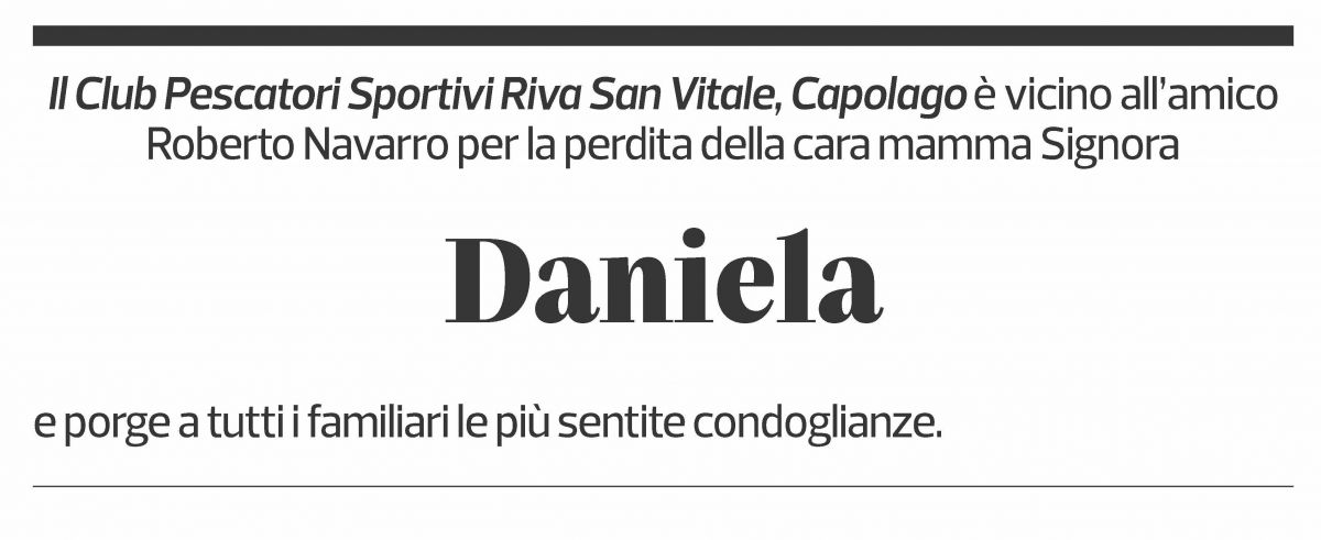 Annuncio funebre Daniela 