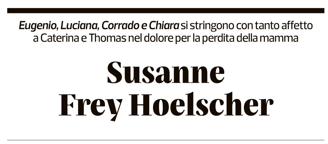 Annuncio funebre Susanne Frey-hoelscher