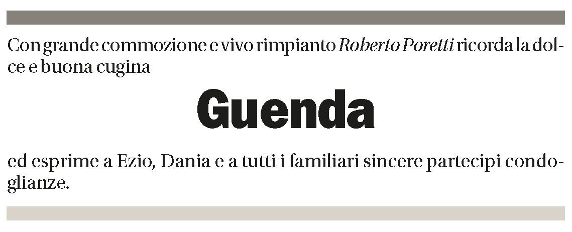 Annuncio funebre Guenda Foglia