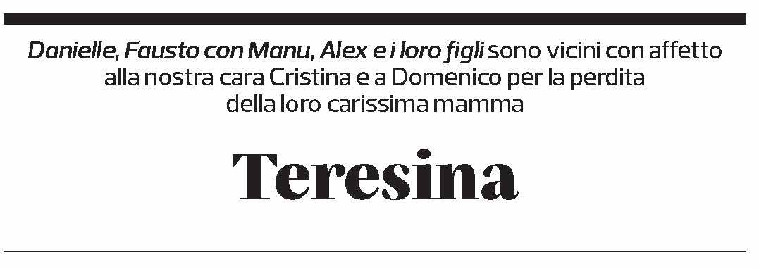 Annuncio funebre Teresina Guglielmetti