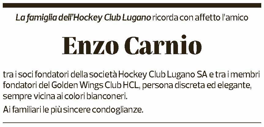 Annuncio funebre Enzo Carnio