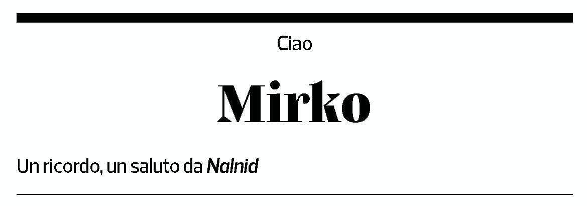 Annuncio funebre Mirko 