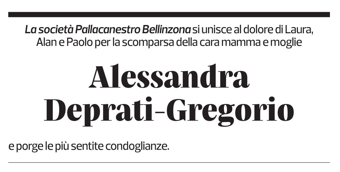 Annuncio funebre Alessandra Deprati-gregorio