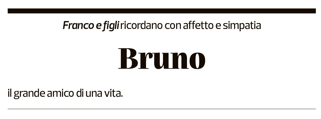 Annuncio funebre Bruno Brocchi