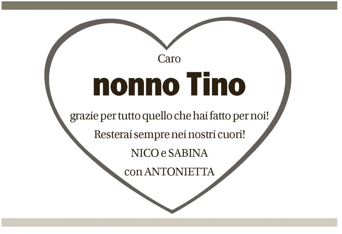 Annuncio funebre Tino Romagnoli