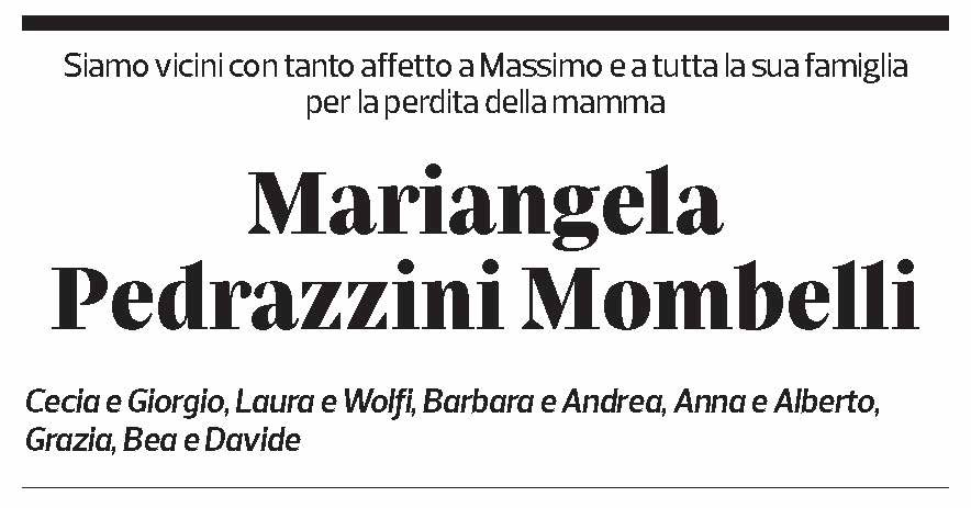 Annuncio funebre Mariangela Pedrazzini  Mombelli