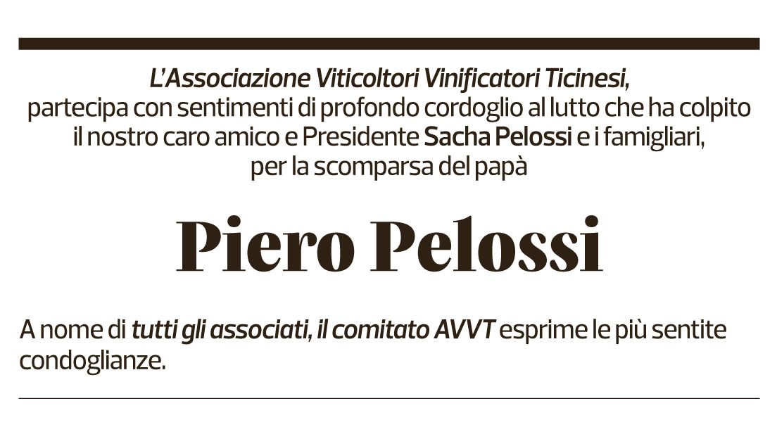 Annuncio funebre Piero Pelossi