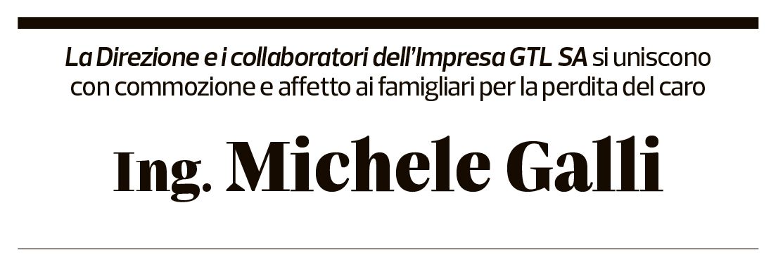 Annuncio funebre Michele Galli