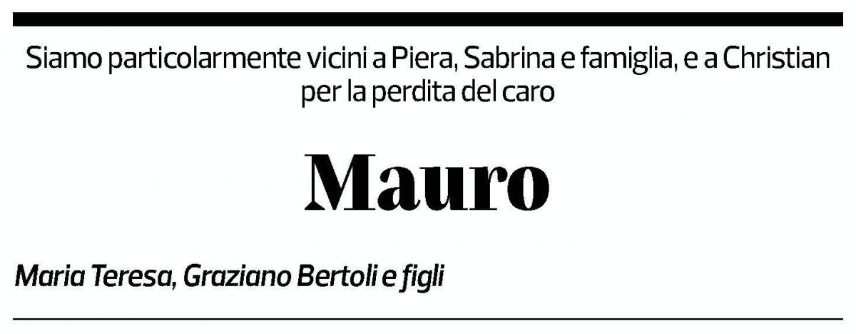 Annuncio funebre Mauro Geninazza