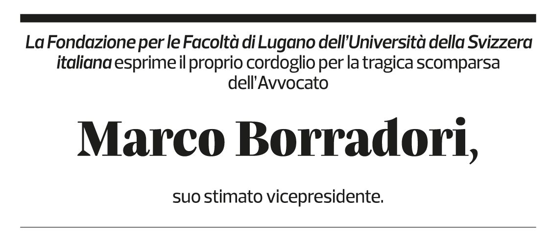 Annuncio funebre Marco Borradori