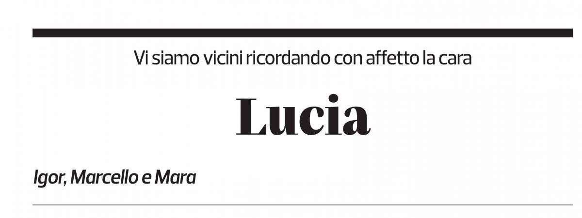 Annuncio funebre Lucia D'occhio