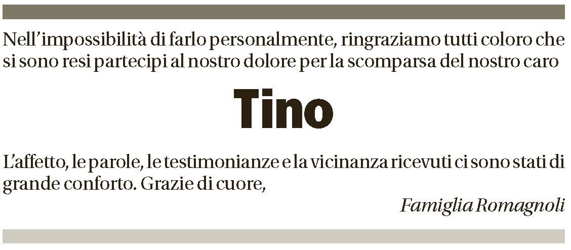 Annuncio funebre Tino 