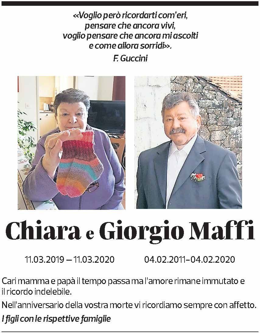 Annuncio funebre Chiara E Giorgio Maffi