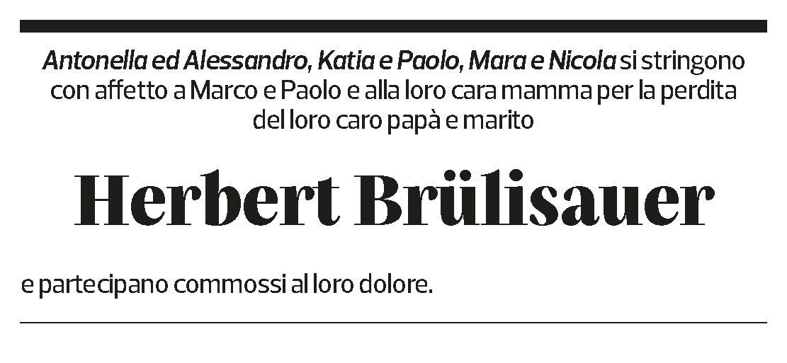 Annuncio funebre Herbert Brülisauer
