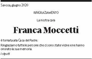 Annuncio funebre Franca Moccetti