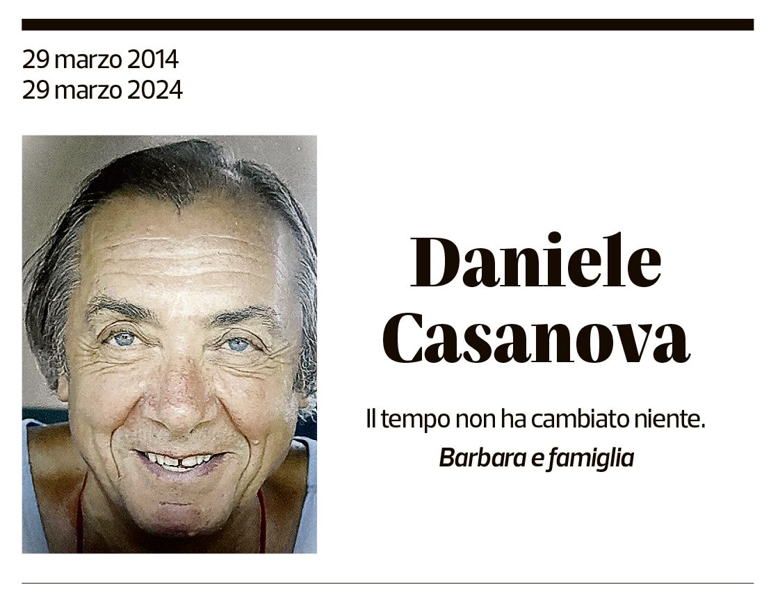 Annuncio funebre Daniele Casanova