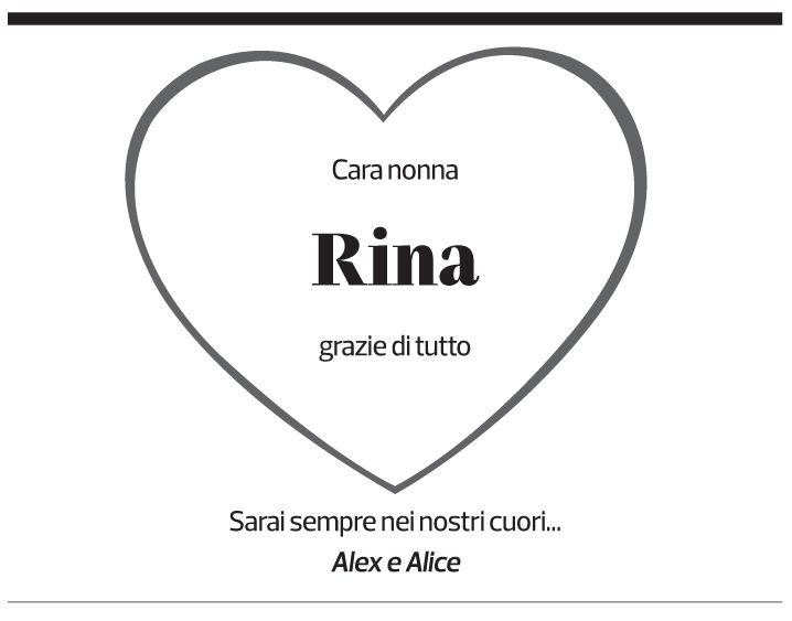 Annuncio funebre Maria-rina Canepa