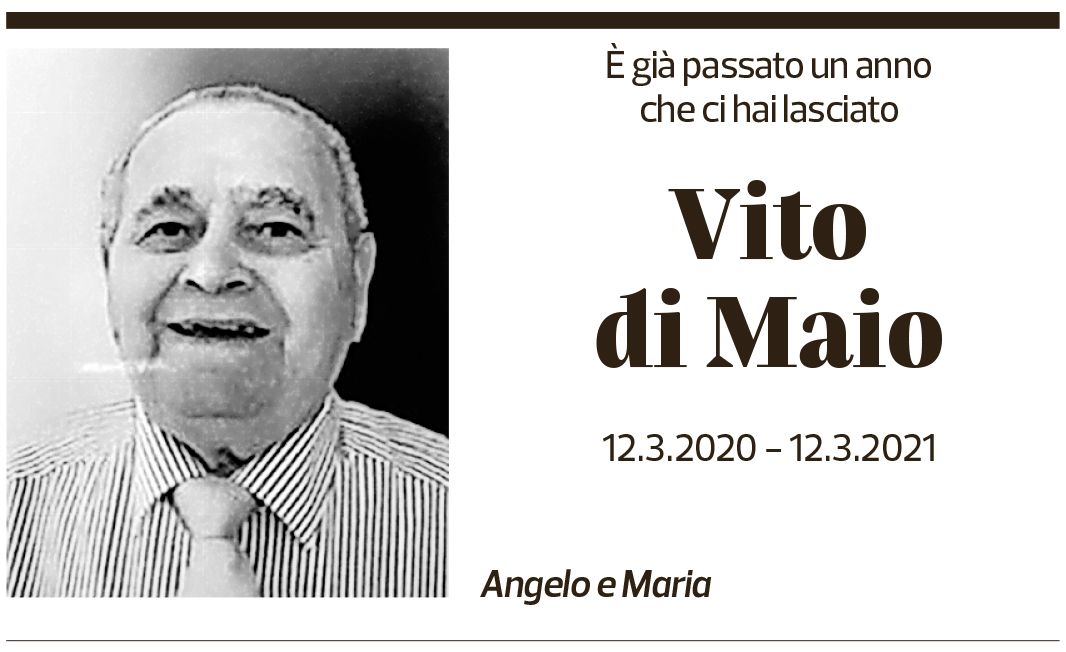 Annuncio funebre Vito Di Maio