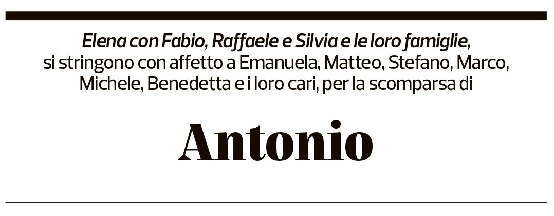 Annuncio funebre Antonio Soldati