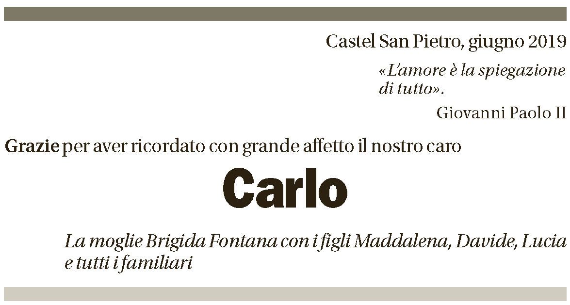 Annuncio funebre Carlo Fontana