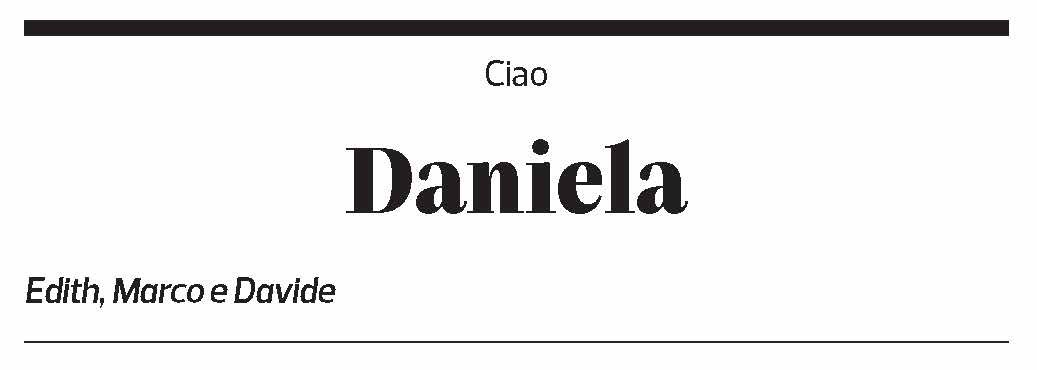 Annuncio funebre Daniela 