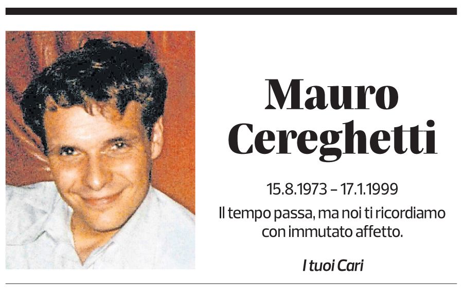 Annuncio funebre Mauro Cereghetti