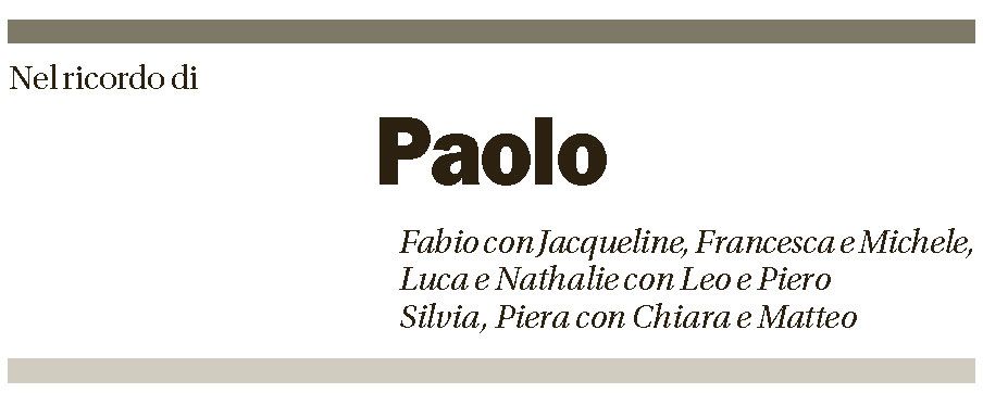 Annuncio funebre Paolo Fumagalli