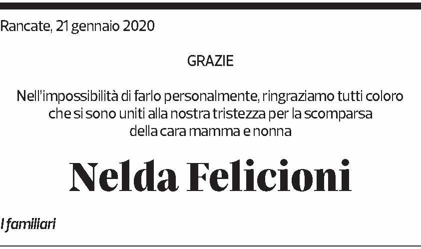 Annuncio funebre Nelda Felicioni