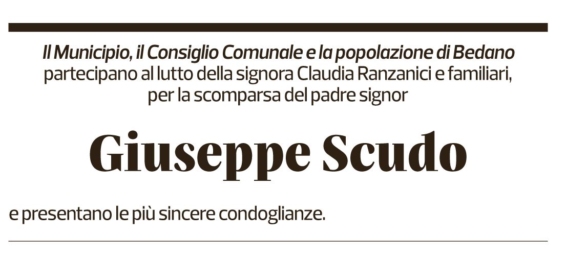 Annuncio funebre Giuseppe Scudo