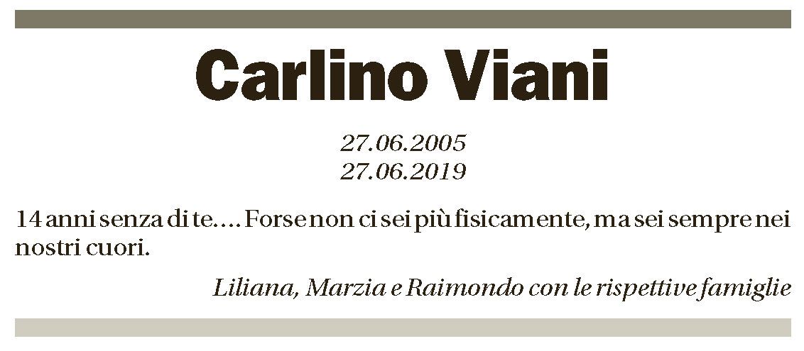 Annuncio funebre Carlino Viani