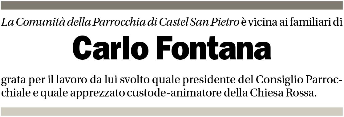 Annuncio funebre Carlo Fontana