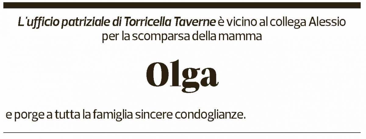 Annuncio funebre Olga Passardi