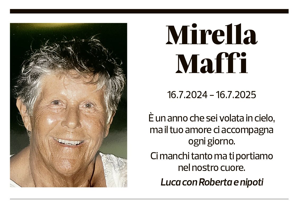 Annuncio funebre Mirella Maffi