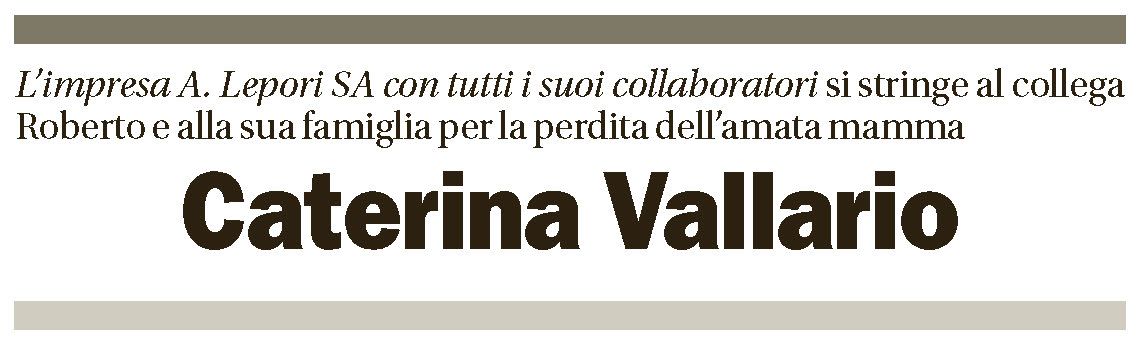 Annuncio funebre Caterina Vallario