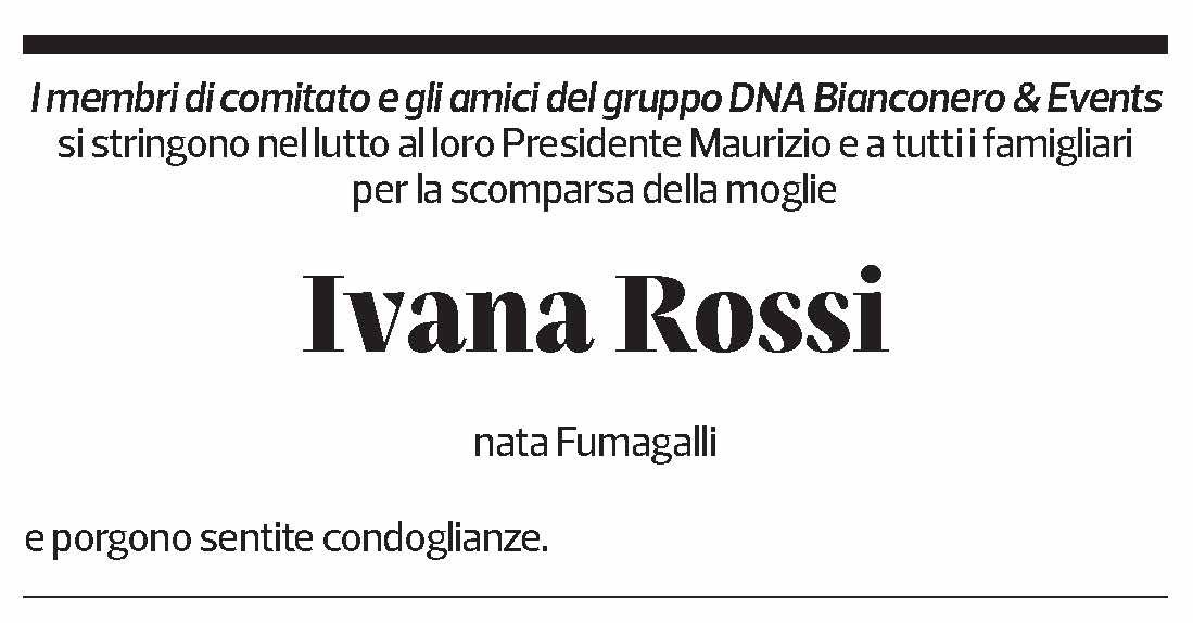 Annuncio funebre Ivana Rossi