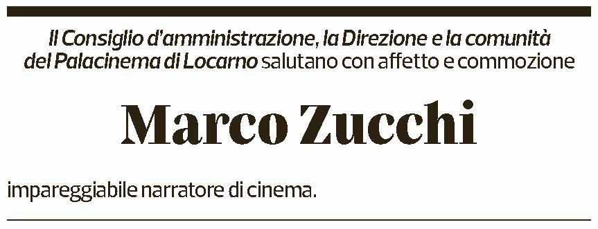 Annuncio funebre Marco Zucchi