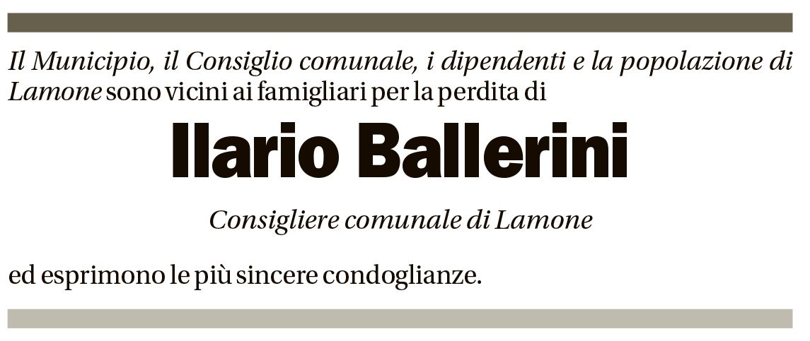 Annuncio funebre Ilario Ballerini